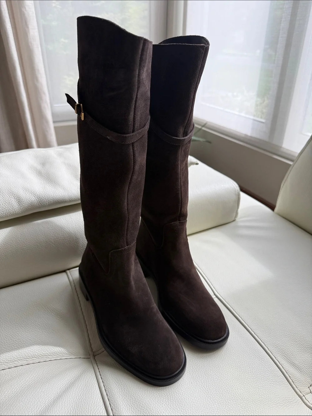 Zara Split Suede Riding Boots